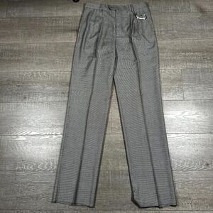 Zanella Alter Saks Fifth Avenue Pant Men's‎ 32 Gray Wool Pleated Casual Outdoor